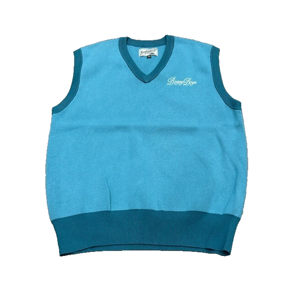 NWOT Bogey Boys by Macklemore Men's Sweater‎ Vest V-Neck Pullover Golf Blue Sz M